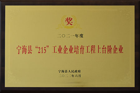 寧??h215工業(yè)企業(yè)培育工程上臺階企業(yè)